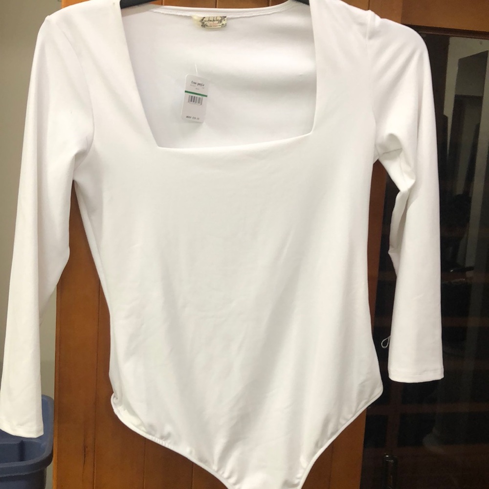 EUC Free People body suit with square neck